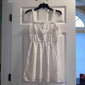 NWT Francesca’s White Dress Graduation Bridal Dots Spaghetti Strap Short